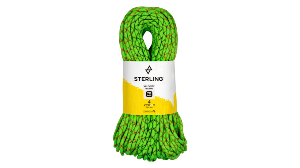 Sterling Xeros 9.8 Velocity Rope, Green, 70m, DV119AX070