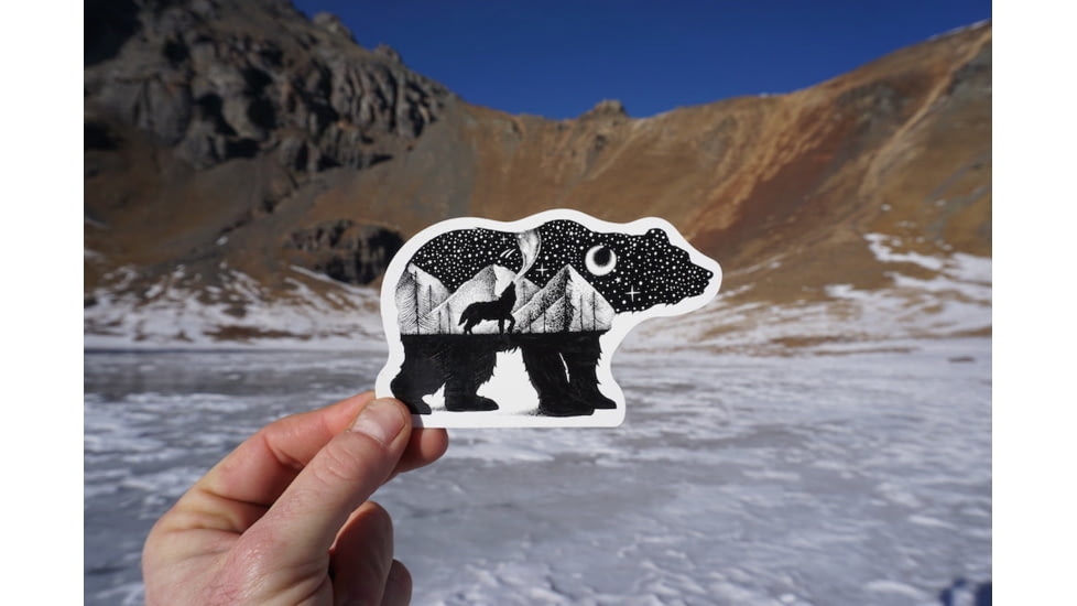 Sticker Art Bear and Wolf Sticker, 3