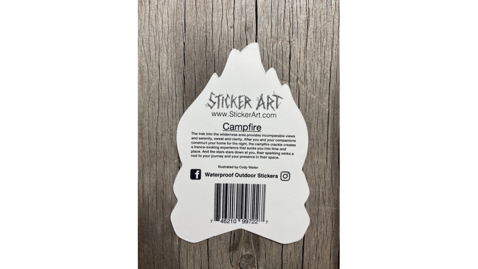 Sticker Art Campfire Stikers, CAMPFIRE