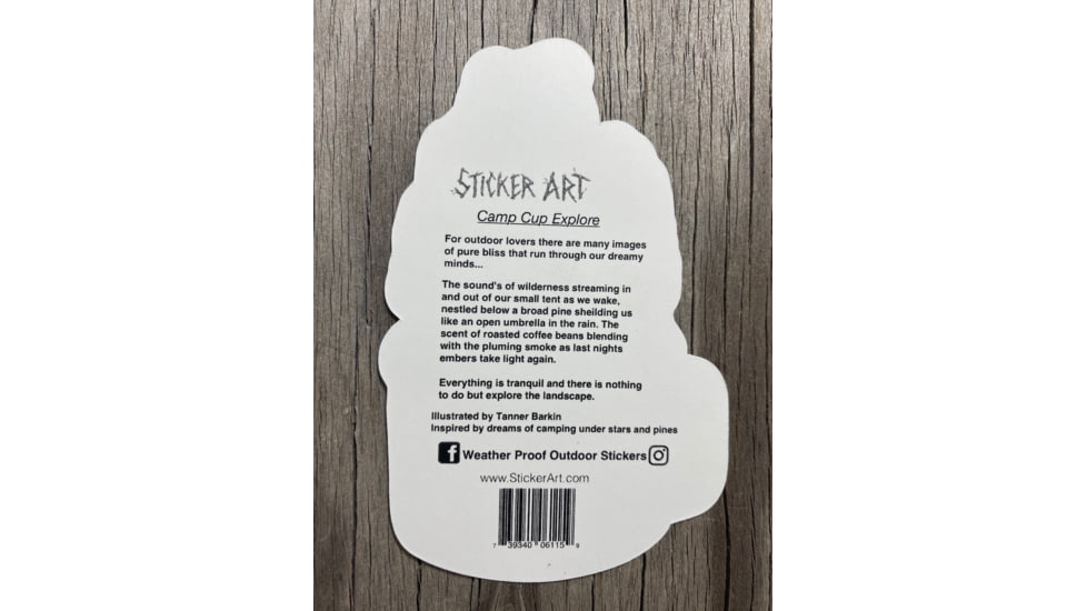 Sticker Art Camping Cup Explore Sticker, 4