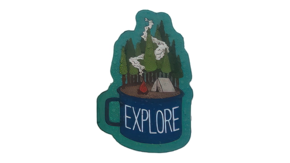 Sticker Art Camping Cup Explore Sticker, 4