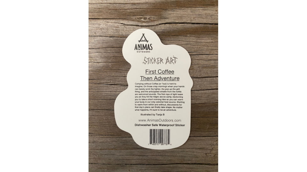 Sticker Art First Coffee Then Adventure Stikers, COFFEE THEN ADVENTUR