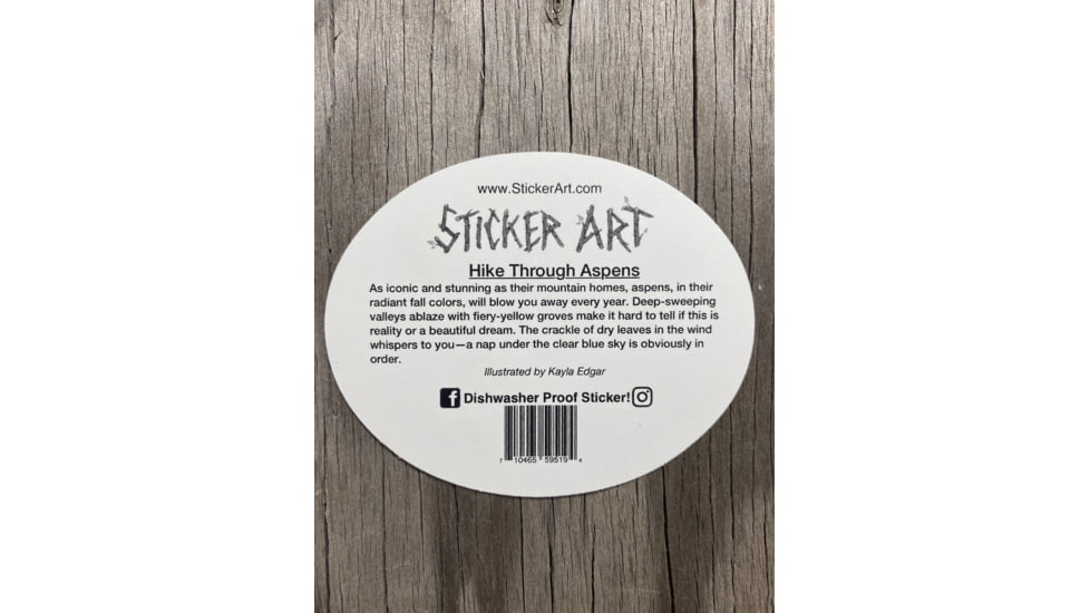 Sticker Art Hike Through Aspen Sticker, 5