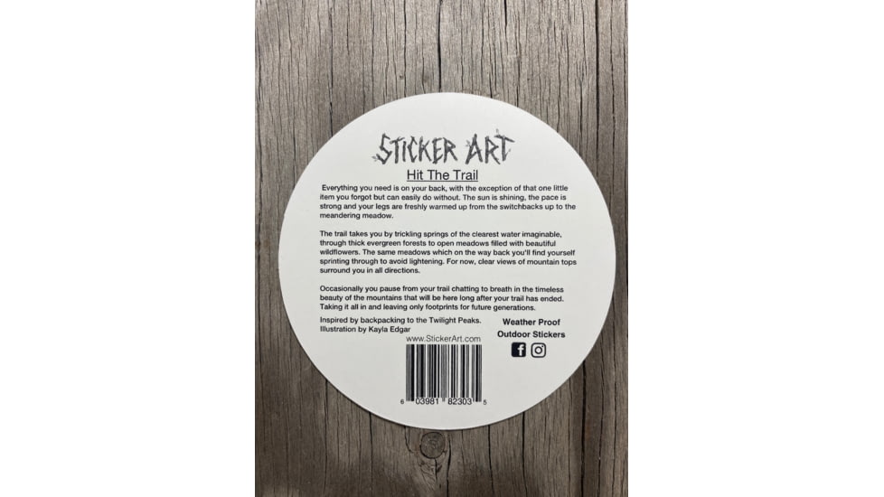 Sticker Art Hit The Trail Sticker, 6