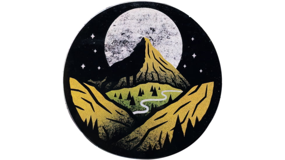 Sticker Art Mountain And Moon Stickers, MOUNTAIN AND MOON