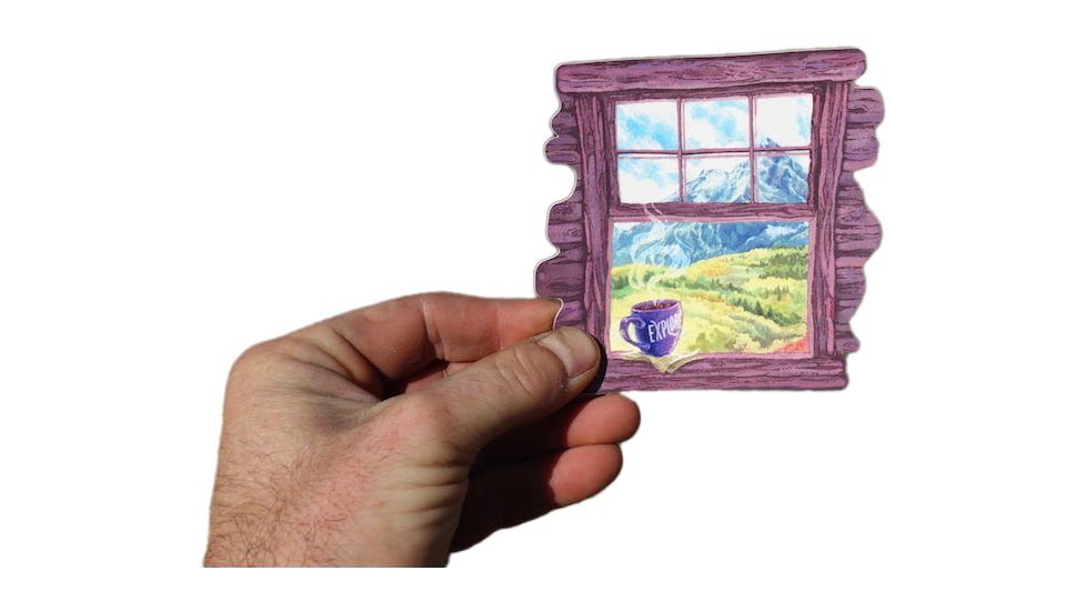 Sticker Art Wilderness Thru The Window Sticker, WINDOW WINTER