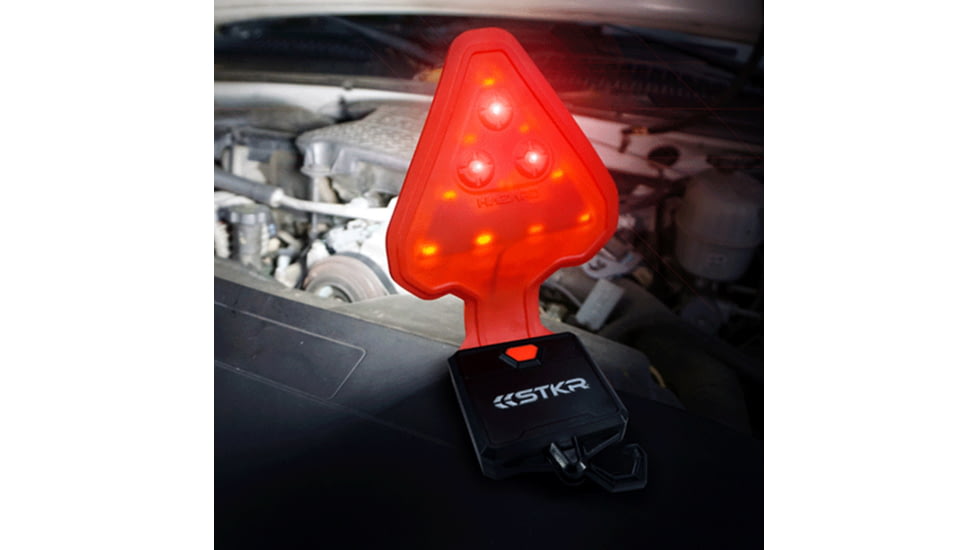 STKR Concepts FLEXIT AUTO Roadside Flashlight Safety Combo Kit - A 200 Lumen, 3x AA Ultra-Flexible Roadside Safety LED Flashlight &amp; High-Vis Safety Vest, Orange, 00388