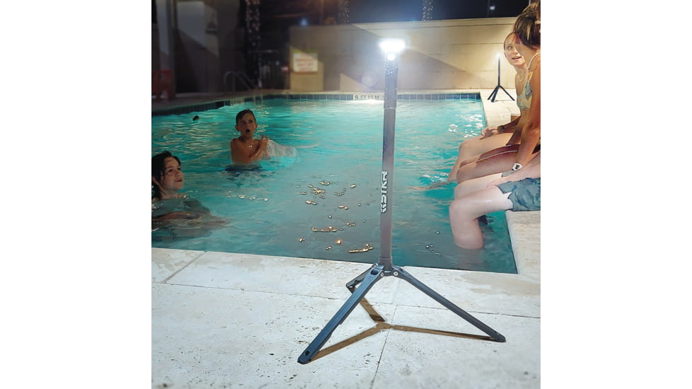 STKR Concepts FLi Telescoping Area Light, 6.5 ft Extension, Rechargeable, Black, 14206