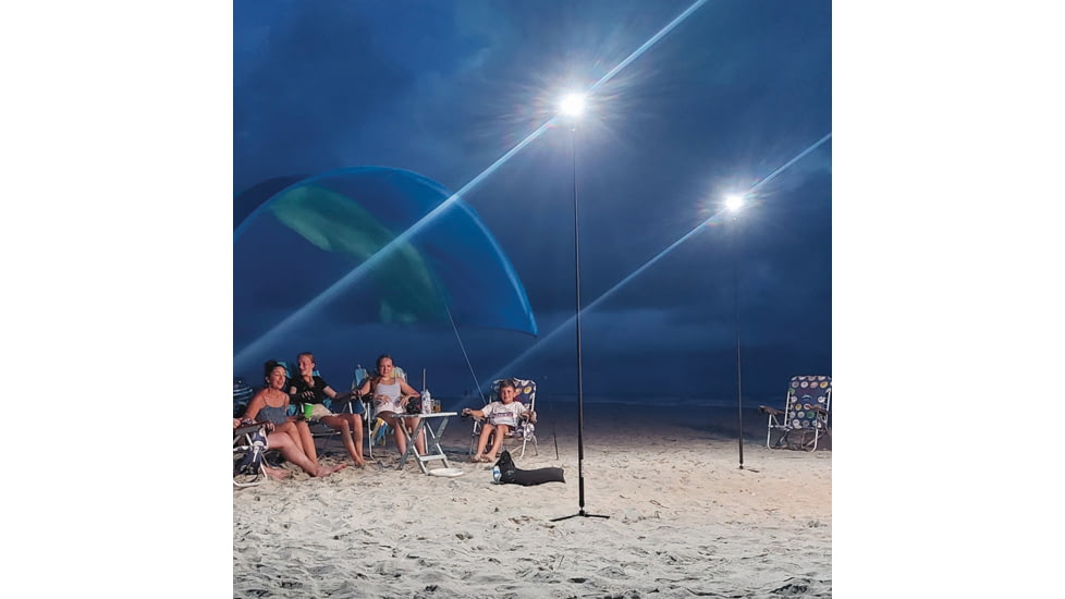 STKR Concepts FLi Telescoping Area Light, 6.5 ft Extension, Rechargeable, Black, 14206