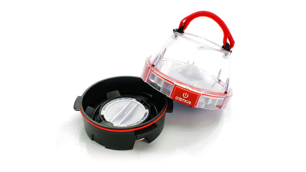 STKR Concepts ILLUMiDOME- Mini Waterproof Lantern, Red, 00245, EDEMO1