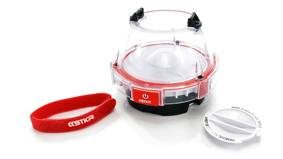 STKR Concepts ILLUMiDOME- Mini Waterproof Lantern, Red, 00245, EDEMO1