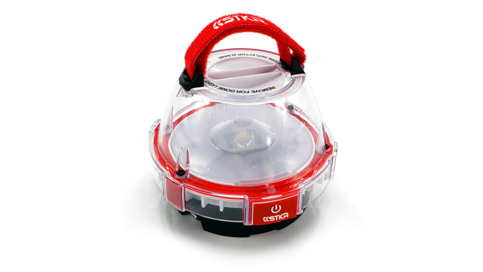 STKR Concepts ILLUMiDOME- Mini Waterproof Lantern, Red, 00245, EDEMO1