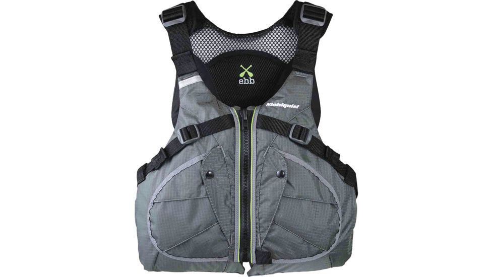 Stohlquist Mens Ebb PFD, Gray, Large-Extra Large, Chest 40-46, QF1291001XL