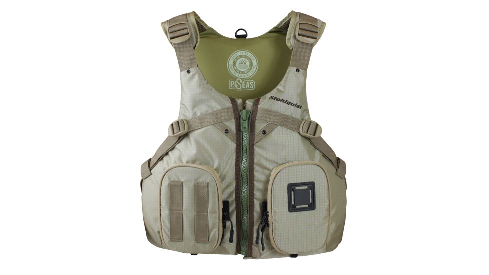 Stohlquist Mens Piseas PFD, Khaki, XXL, Chest 46-52, QF1369601XXL
