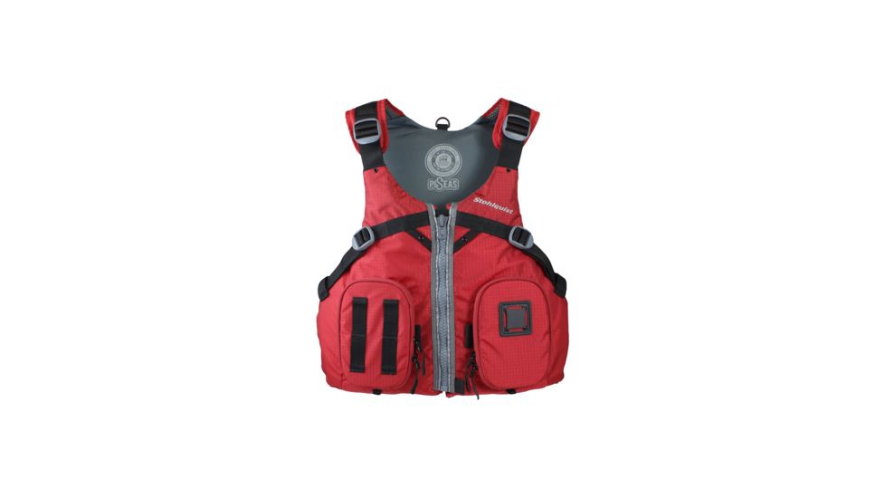 Stohlquist Mens Piseas PFD, Red, Large-Extra Large, Chest 40-46, QF1360601XL