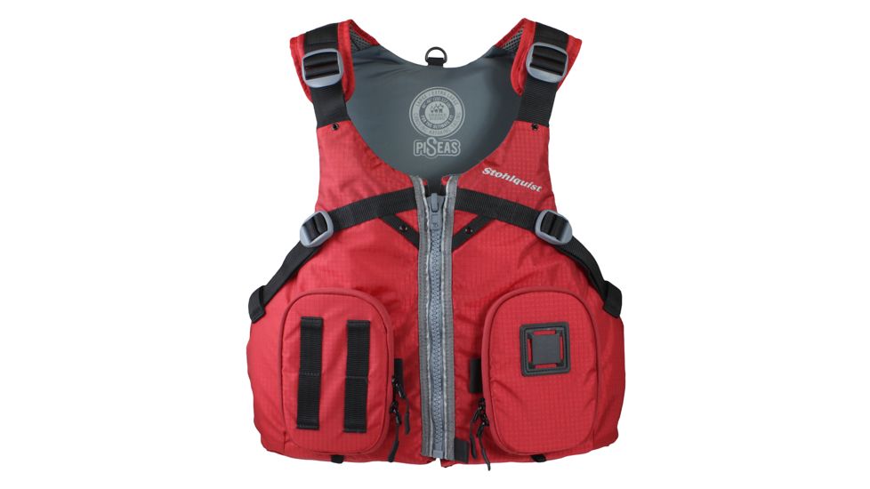 Stohlquist Mens Piseas PFD, Red, XXL, Chest 46-52, QF1360601XXL