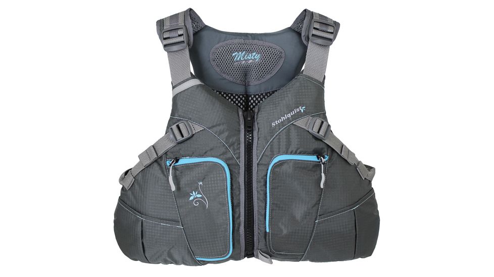 Stohlquist Womens Misty PFD, Gray, Large, Bust 40-46, 533092