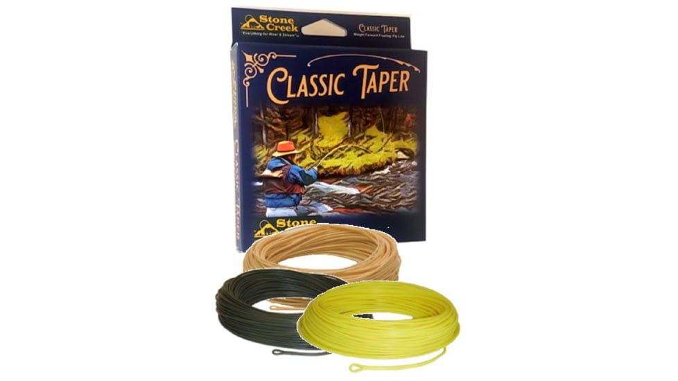 Stone Creek Classic Taper WF Floating Fly Fishing Line, 6 Wt., Yellow, Olive, WF-6-F/YL