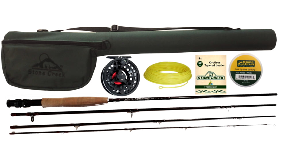 Stone Creek Cutthroat Fly Rod/Reel Outfit, 8ft, 3 Wt., Brown, CTO803-4