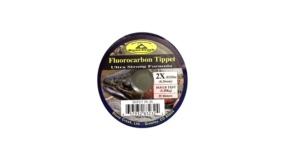 Stone Creek Fluorocarbon Tippet Spools, 2X, 35M, Clear, SCFCT2X