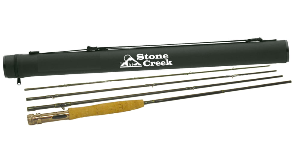 Stone Creek HG Fly Rod w/ Tube, 8-1/2ft, 4 Wt., Moderate/Fast,4 Piece, Green, HG864-4