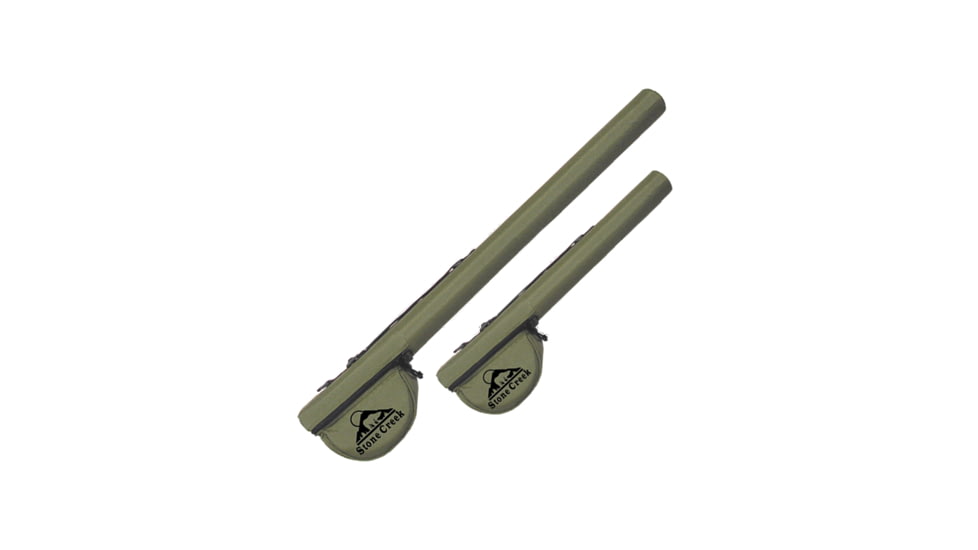 Stone Creek Reel-On-Rod, Single Tube, Green, 9ft, 4 Piece, RRST94G