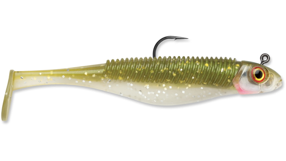 Storm 360GT Searchbait Shad, Sinking, 3-1/2&quot;, 1/4oz, #2/0 Hk, 1 Rigged Two Bodies, Herring, SBD35H-14J
