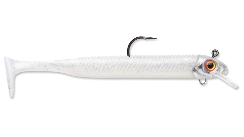Storm 360GT Searchbait Swimmer Lure, 4-1/2", 1/4 Oz, 4/0 Hook, 1 Rigged, 2 Bodies, Pearl Ice, SBS45PI-14J