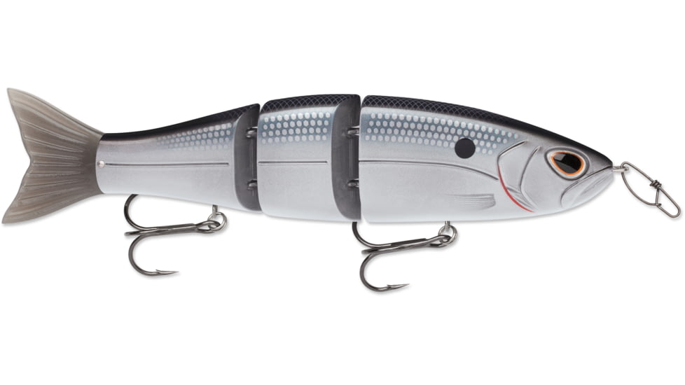 Storm Arashi Swimmer 18 Sinking, Variable Running Depth, Extra Tail, Black Silver Shad, 7in, 2-3/16oz, #1/0 Trebles, ASW18874