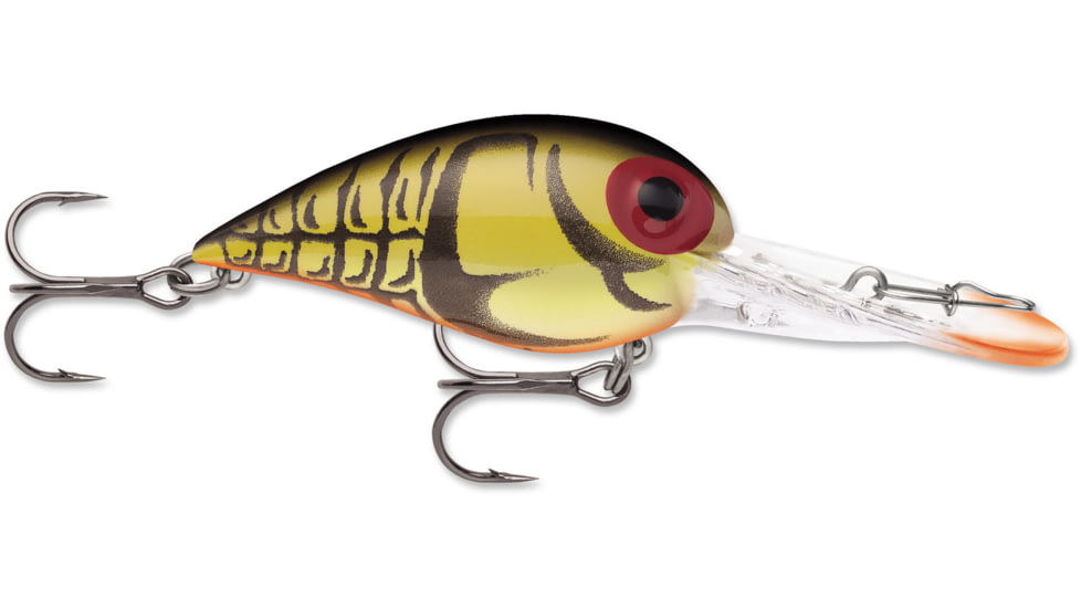 Storm Original Deep Wiggle Wart 05, Floating-Diving, 2", 7/16 oz, #4 Trebles, Naturalistic Green Crayfish, DV63