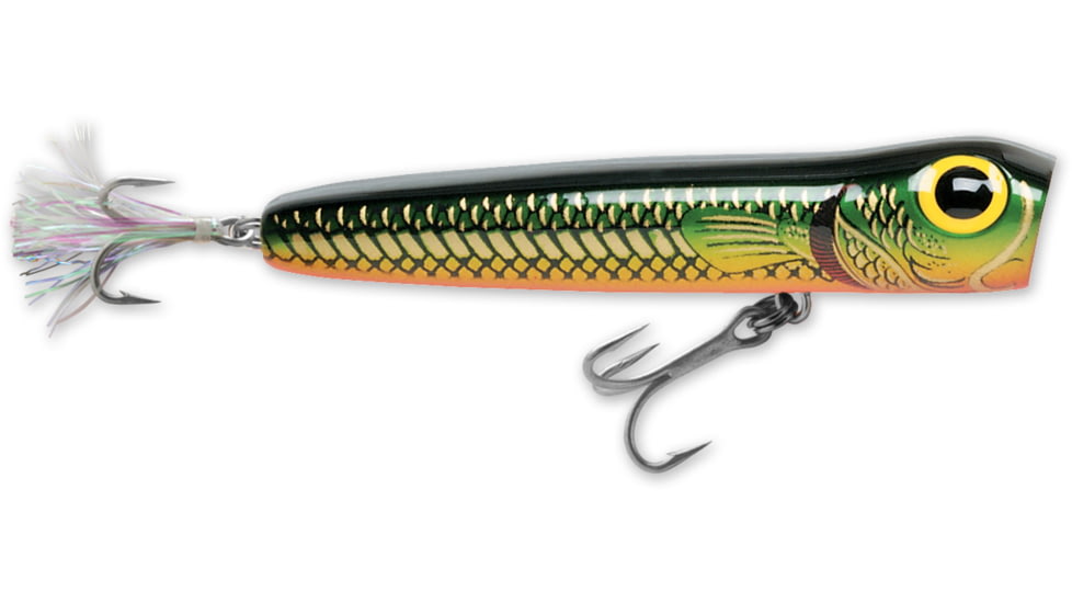 Storm Rattlin' Saltwater Chug Bug Topwater Popper, 3 1/4&quot; 3/8 oz, Green Mullet, Floating, CBS081265