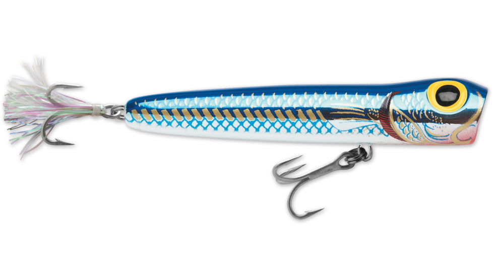 Storm Rattlin' Saltwater Chug Bug Topwater Popper, 3 1/4&quot; 3/8 oz, Metallic Blue Mullet, Floating, CBS081264