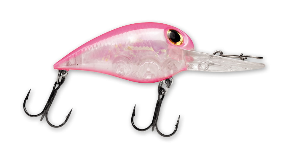 Storm Wiggle Wart Madflash Crankbait, Floating, Fluorescent Pink Flash, 2in, 3/8oz, VM595F