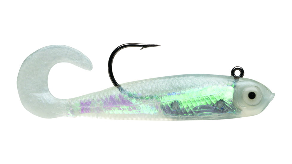Storm WildEye Curl Tail Minnow Swimbaits, 3, 3in, Pearl, WCM03PRL