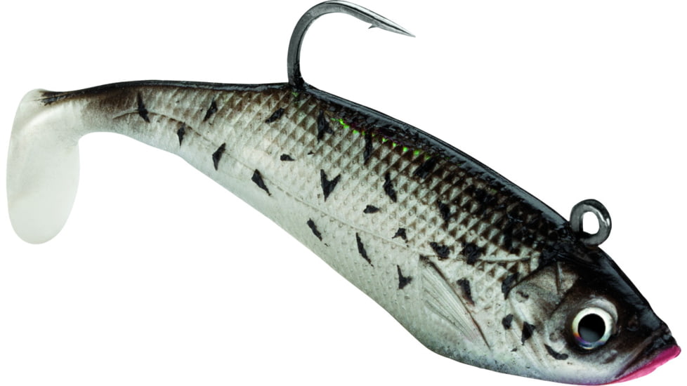 Storm WildEye Swim Shad, Floating, Black Crappie, 1/4oz, 3in, 3 per Pack, WSS03BCP