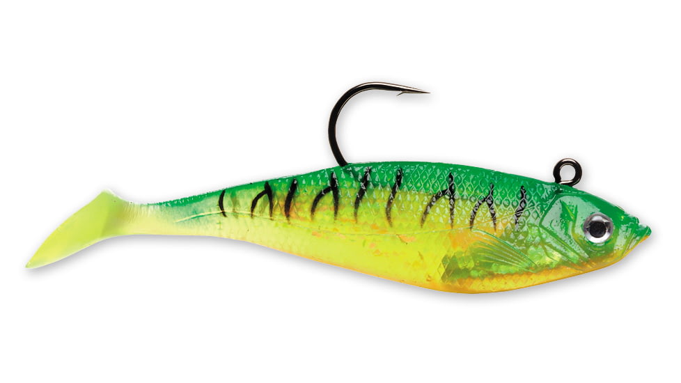 Storm WildEye Swim Shad Swimbaits, 3, 4in, Firetiger, WSS04FT