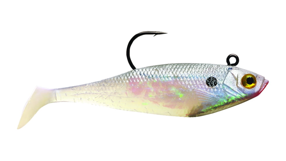 Storm WildEye Swim Shad Swimbaits, 3, 3in, Pearl, WSS03PRL