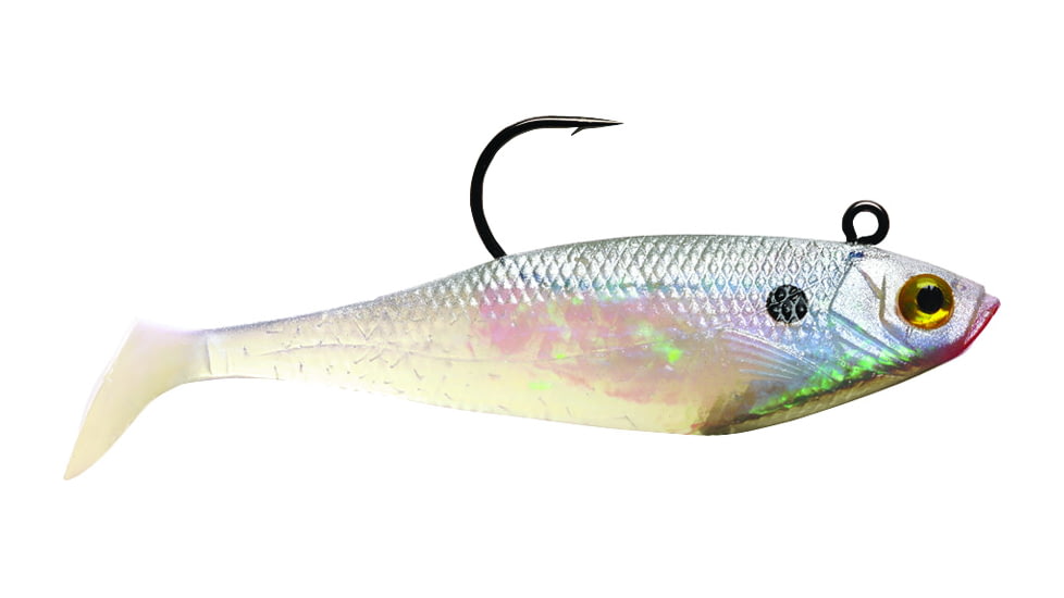 Storm WildEye Swim Shad Swimbaits, 3, 4in, Pearl, WSS04PRL