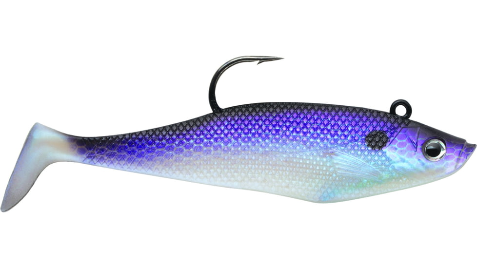 Storm WildEye Swim Shad, Floating, Purple Shad, 1/4oz, 3in, 3 per Pack, WSS03PSD