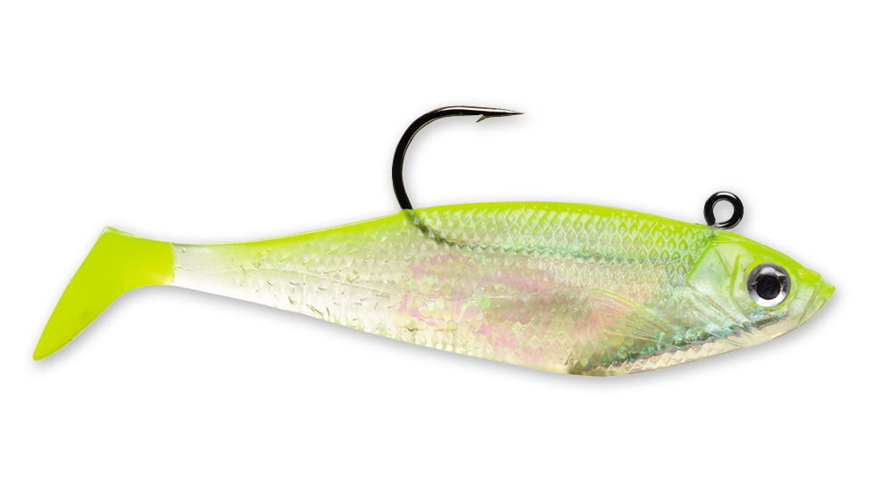 Storm WildEye Swim Shad Swimbaits, 3, 2in, Chartreuse Silver, WSS02SHCS