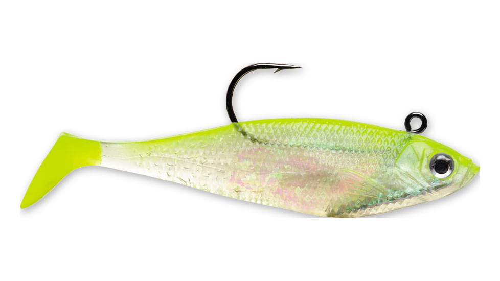 Storm WildEye Swim Shad Swimbaits, 3, 6in, Chartreuse Silver, WSS06SHCS