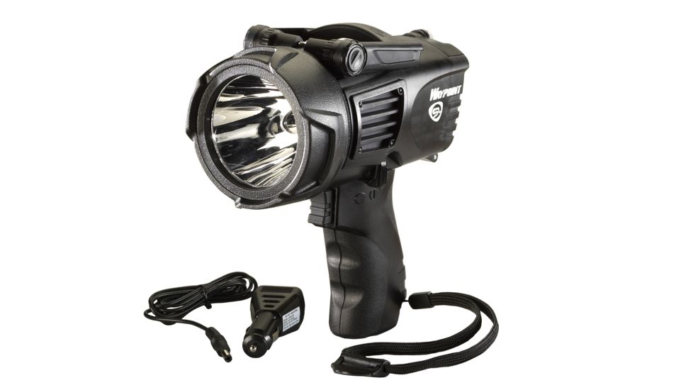 USED Streamlight Waypoint Pistol Grip Spotlight, C Alkaline Battery/12V DC Power Cord, 550 Lumens, Black, Blister Pack 44905, EDEMO3, Condition Like New, Inspect and Rebox