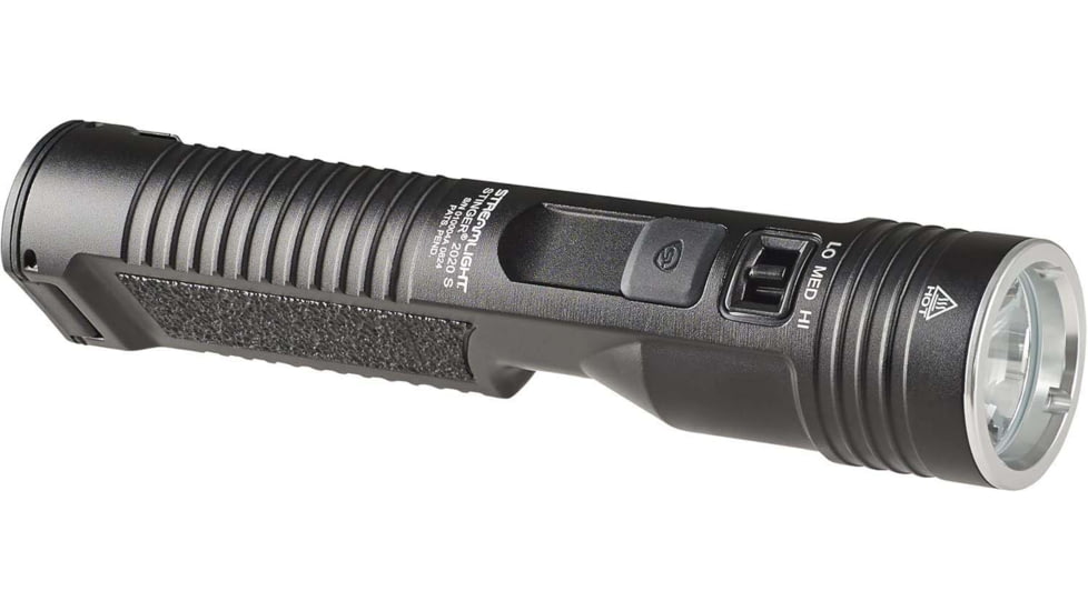 Streamlight Stinger 2020 S Rechargeable Lithium Ion 2000 Lumen LED Flashlight w/120V AC/12V DC Holder Charger, Black, 78202