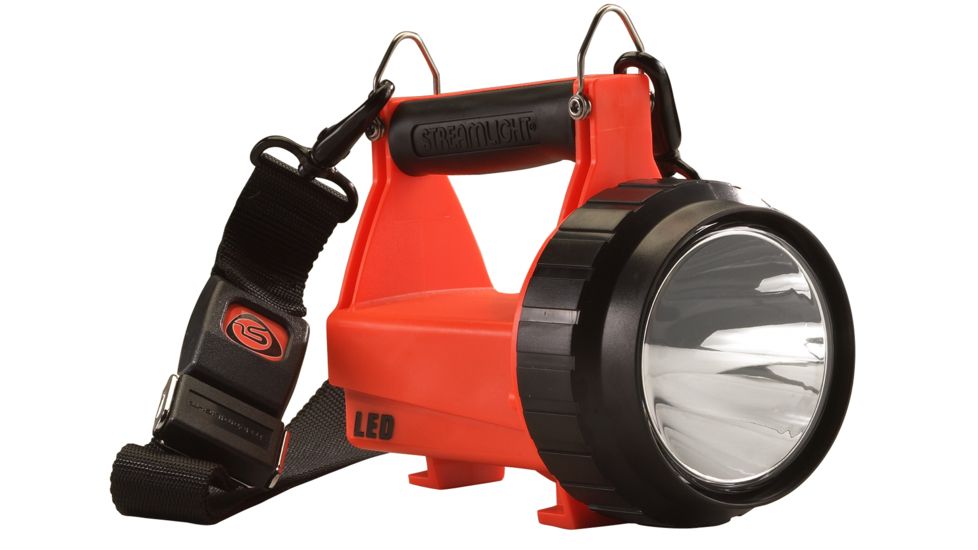 Streamlight Fire Vulcan Rechargeable C4 LED Flashlight, Standard Sytem with AC-DC Charger, Orange, 44450