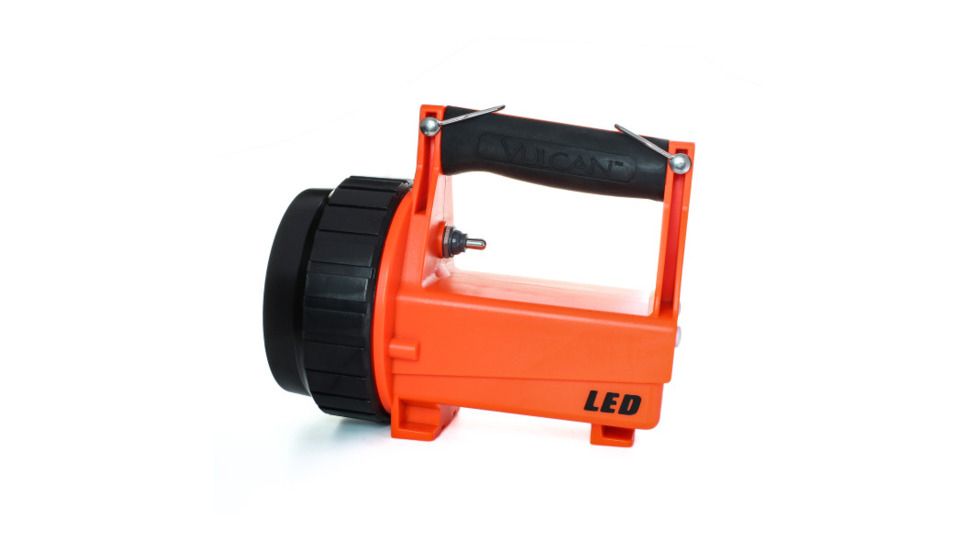 Streamlight Fire Vulcan Rechargeable C4 LED Flashlight, Orange with Vehicle Mount and 12v DC Charger, 44451