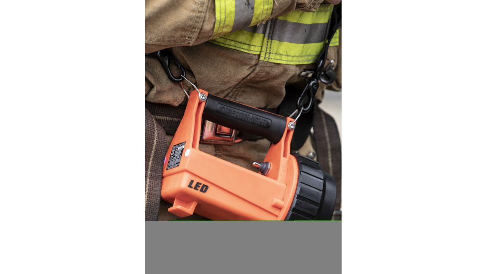 Streamlight Fire Vulcan Rechargeable C4 LED Flashlight, Orange with Vehicle Mount and 12v DC Charger, 44451