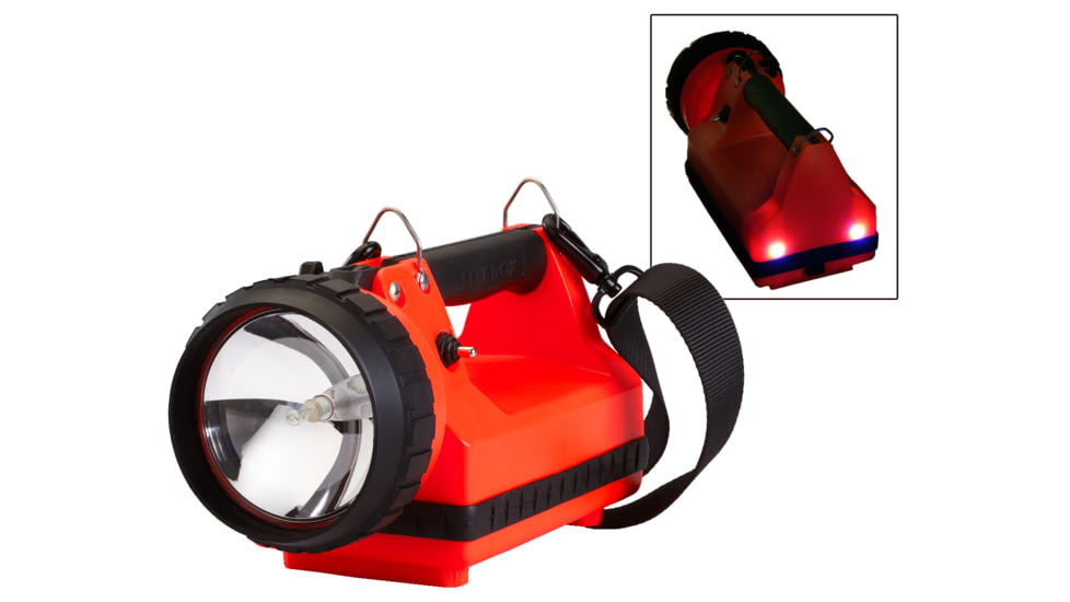 Streamlight Firebox Rechargeable Lantern, 150 Lumen 8 Watt Spot, 22061 - Iec Type C 230V Ac Charge Cord, 12V Dc, Orange, 45303