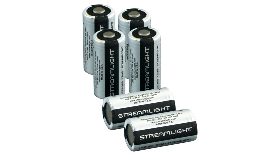 Streamlight Flashlight Replacement 3V CR123 Lithium Batteries - 6 Pack