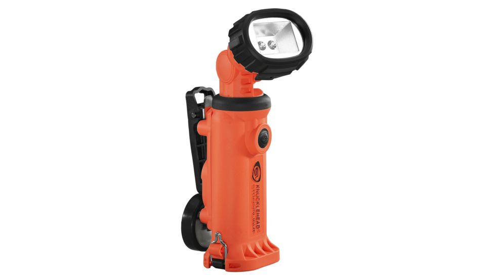 Streamlight Knucklehead Multi-Purpose Worklight, 200 Lumen, Division 2, 200 Lumen White Led, Clip, 22061 - 230V Ac Charge Cord, 12V Dc, Orange, 90658