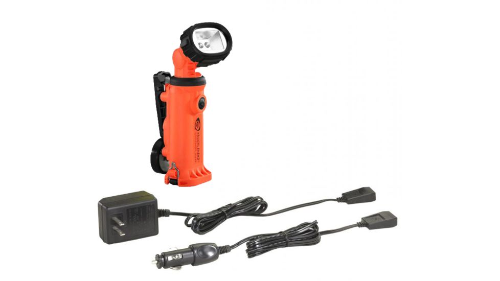 Streamlight Knucklehead Multi-Purpose Worklight, 200 Lumen, Clip, 120V AC/12V DC Steady Charge, Orange, 90657